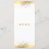 白とスタイリッシュ金ゴールドの雪片 – メニュー (裏面)