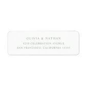 白とセージ緑 | シンプルエレガント文字 ラベル (正面)