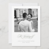 白とセージ | エレガンスイタリアンフォト結婚ズ 招待状 (正面)