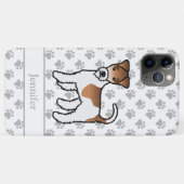 白とタンのワイヤーフォックステリア かわいい犬と名前 Case-Mate iPhoneケース (裏面(横))
