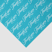 白とターコイズありがとうパターン 薄葉紙 (詳細)