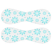 白とターコイズの繊細なデイジー、ドットのパターン ソフトボール (パネル)