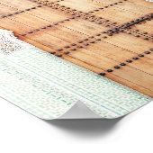 白とテラコッタモロッコドア ポスター (角)