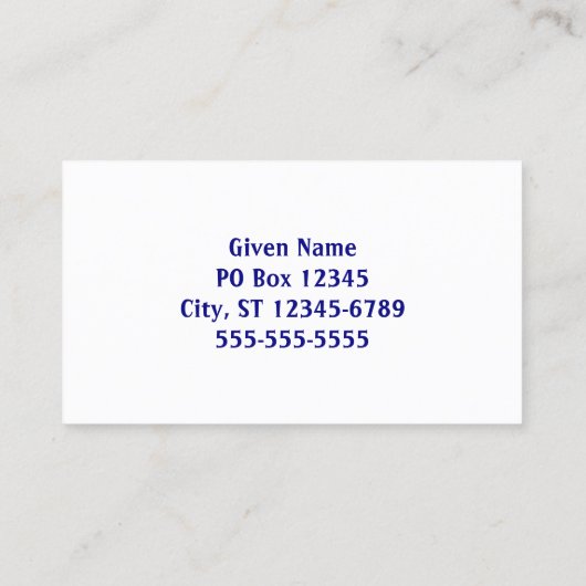 白とネイビーの三角形のパターン 名刺 (裏面)