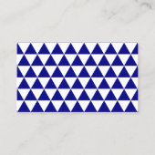 白とネイビーの三角形のパターン 名刺 (正面)
