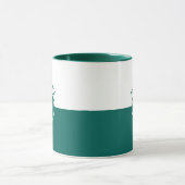 白とハンターの緑のスプリットスクリーンモノグラム マグカップ (中央)