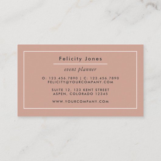 白とバラの金ゴールドエージェントの名刺 名刺 (裏面)