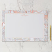 白とバラの金ゴールド大理石、スクリプト名 ペーパーパッド (インサイチュ)