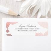 白とバラの金ゴールド葉の秋の結婚式 ラベル (インサイチュ)