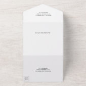 白とバラ金ゴールドグリッターマーブル結婚ズ オールインワン招待状 (外側)