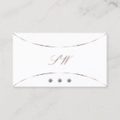 白とバラ金ゴールドデコールジュエリーとモノグラム 名刺 (正面)