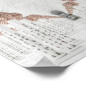 白とバラ金ゴールドモスクアーキウェイ ポスター (角)