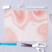 白とバラ-金ゴールドの柔らかい大理石の渦巻き 薄葉紙 (クラフト)