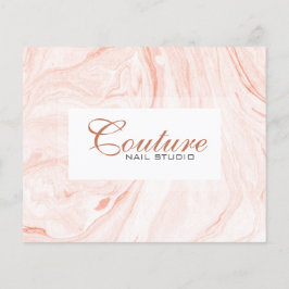 白とバラ-金ゴールド大理石スワーズのメニューリスト チラシ