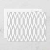 白とパステルグレー抽象芸術グラフィックパターン。 ポストカード (正面/裏面)