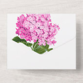 白とピンクのあじさいオールインワン オールインワン招待状 (裏面)