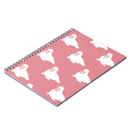 白とピンクのウォラス ノートブック (左側)