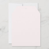 白とピンクのカスタム洗礼 サンキューカード (裏面)