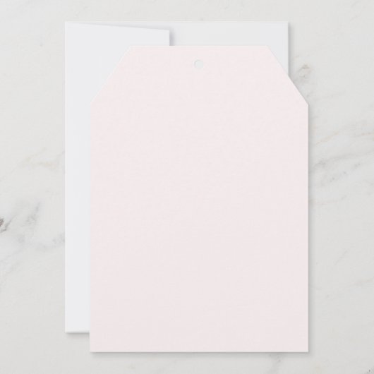 白とピンクのカスタム洗礼 サンキューカード (裏面)