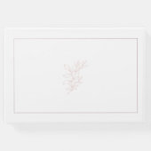 白とピンクのクリーンシンプルリーフ |モダン結婚s ゲストブック (裏面)