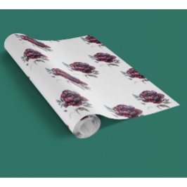 白とピンクのゴシック色の花のパターン 壁紙