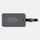 白とピンクのシャドーモノグラムの花嫁介添人 ラゲッジタグ (裏面横)