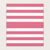 白とピンクのストライプ 名刺 (内部フラット)