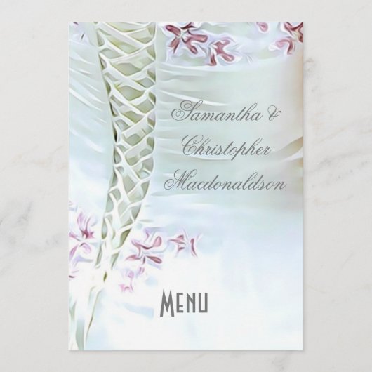 白とピンクのドレ結婚スメニュー メニュー (正面)