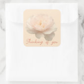 白とピンクのバラ スクエアシール (バッグ)