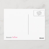 白とピンクのバラ ポストカード (裏面)