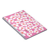 白とピンクのファンタジーフラワーパワー ノートブック (右側)