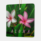 白とピンクのプルミアスオーナメント セラミックオーナメント (左)