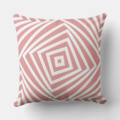 白とピンクのボックスのスパイラルパターン – 装飾用クッション クッション (裏面)