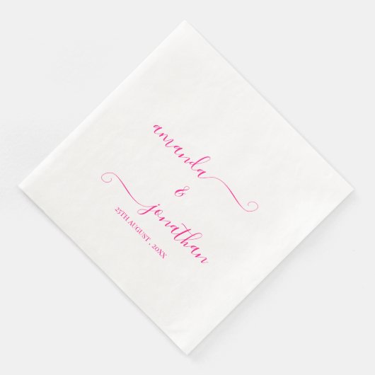 白とピンクのミニマエレガントリスト結婚スクリプト (コーナー)