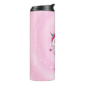 白とピンクのユニコーン タンブラー (回転左)