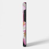 白とピンクのユリの花 iPhoneケース (左側面)