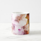 白とピンクのランエレガントス – フローラ コーヒーマグカップ (中央)