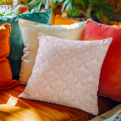 白とピンクのヴィンテージ淡い色のフローラのマスクのパターン クッション