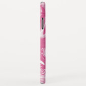 白とピンクの大理石のテクスチャ Case-Mate iPhoneケース (裏面/右)