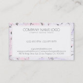 白とピンクの大理石マークアップアーティスト 名刺 (裏面)