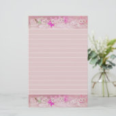 白とピンクの子猫パーソナル 便箋 (スタンド正面)