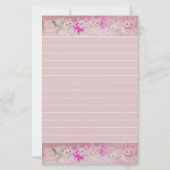 白とピンクの子猫パーソナル 便箋 (正面)