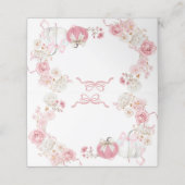 白とピンクの小さなかぼちゃ食品ラベル 予約カード (外部開封)