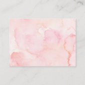 白とピンクの小さなカボチャの本ベビー エンクロージャーカード (裏面)