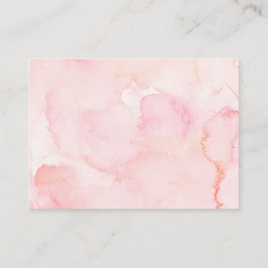 白とピンクの小さなカボチャの本ベビー エンクロージャーカード (裏面)