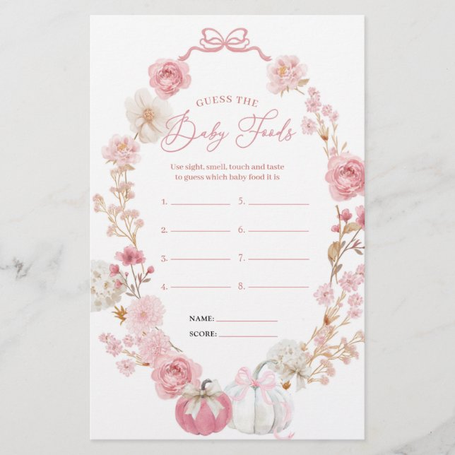 白とピンクの小さなカボチャは、ベビーの食べ物を推測 (正面)