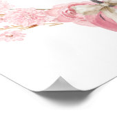 白とピンクの小さなカボチャカスタムの看板ポスター ポスター (角)