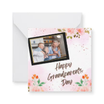 白とピンクの幸せな祖父母の日