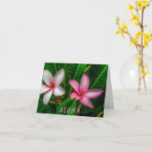 白とピンクの折り畳まれたグリーティングカードのプラミアス カード (黄色い花)