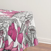 白とピンクの明るい赤紫色 テーブルクロス (インサイチュ)